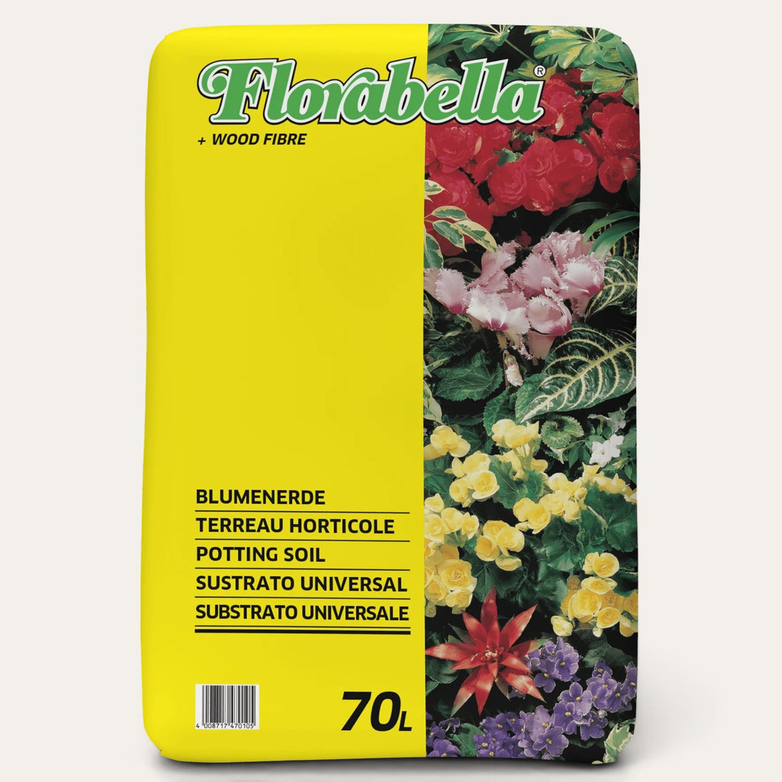 Exotica Plants Store Florabella acidic potting soil bag for rhododendrons and azaleas with vibrant flower imagery